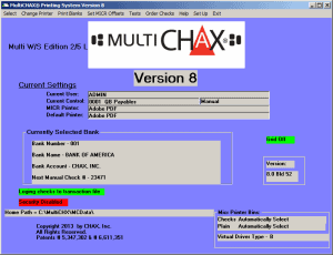Activate your license 1 multichax main screen
