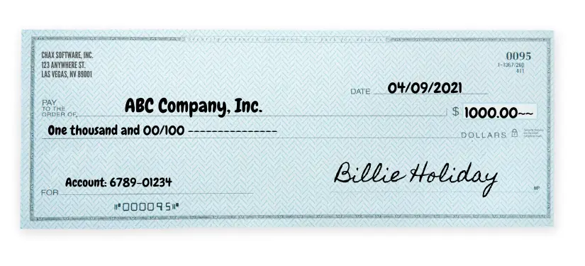 How to write a check