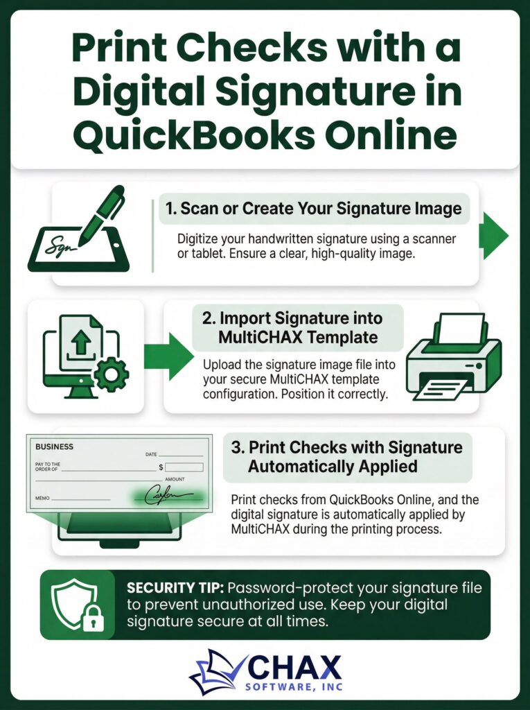 How to Print Checks with a Digital Signature in QuickBooks Online 1 How to Print Checks with a Digital Signature in QuickBooks Online