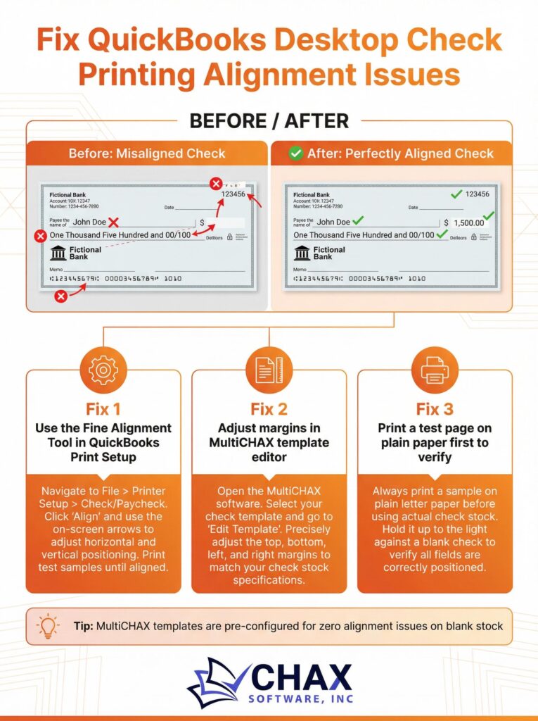 How to Fix Check Printing Alignment Issues in QuickBooks Desktop for Good