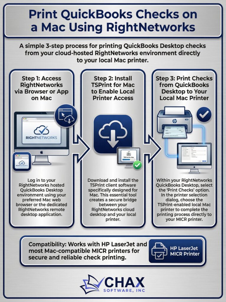 How to Print Checks from QuickBooks on a Mac Using RightNetworks 1 How to Print Checks from QuickBooks on a Mac Using RightNetworks