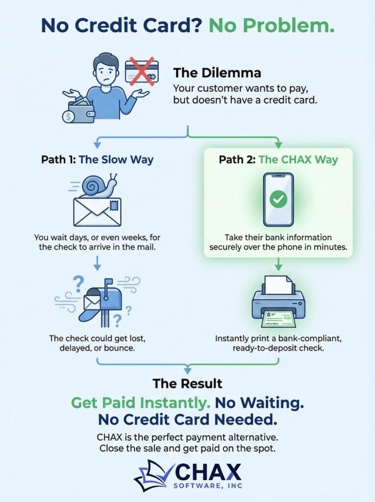 What to Do When a Customer Doesn't Have a Credit Card 1 no credit card infographic c c
